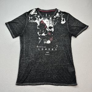 I Jeans By Buffalo Shirt Men’s XL Black Lightweight Skull Goth Graphic MMA